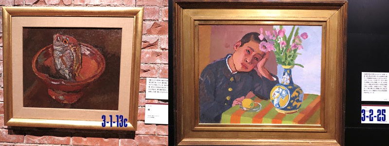 No.3-1-13c《鯛》No.3-2-25 《花と少年》東京ステーションギャラリー