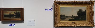 cat.64シャルル＝フランソワ・ドービニー《オワーズ川、日没》フランス、個人蔵、cat.63シャルル＝フランソワ・ドービニー《オワーズ川畔の牛》フランス、個人蔵