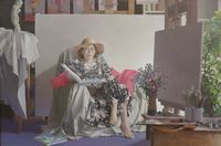 髙梨 芳美《アトリエのモデル》