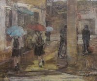 果醐 季乃子《尾道風景 小雨降る冬の朝》