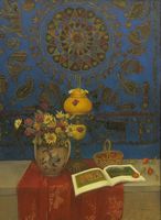 金光 綠《タペストリーの前》